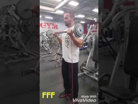 FFF - Barbell Band Resisted Curls