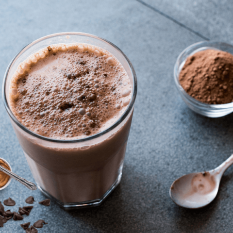 Decadent Chocolate Chip Peanut Butter Protein Shake Recipe