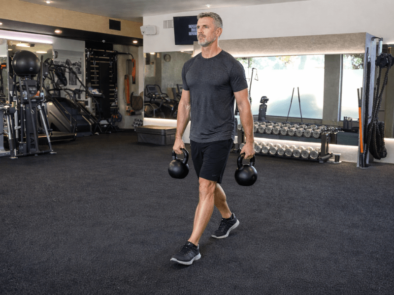 Loaded Carries with Kettlebells - Body360 Fit farmer carry functional strength exercise